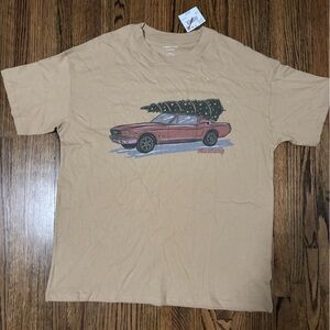 American Eagle Outfitters Tan Mustang Graphic Tee